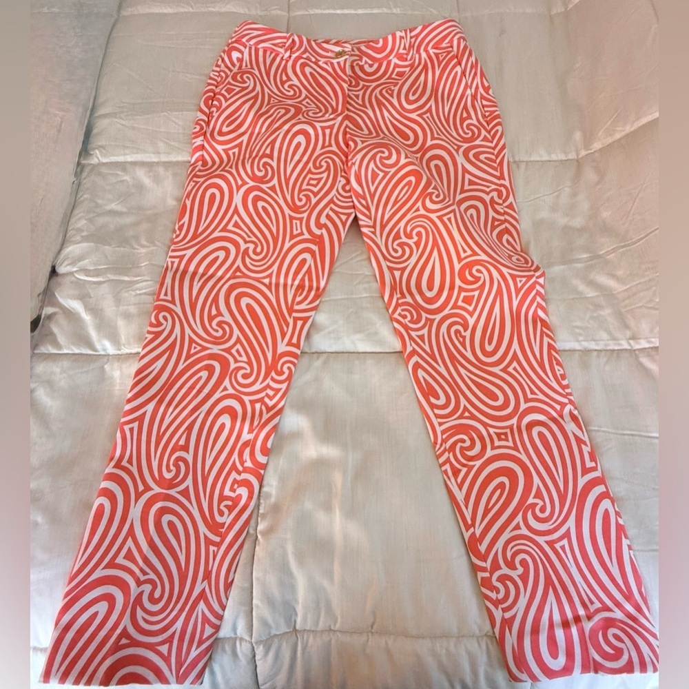 Michael Kors Swirled Preppy chic paisley Miranda Skinny Pants spring summer 6
